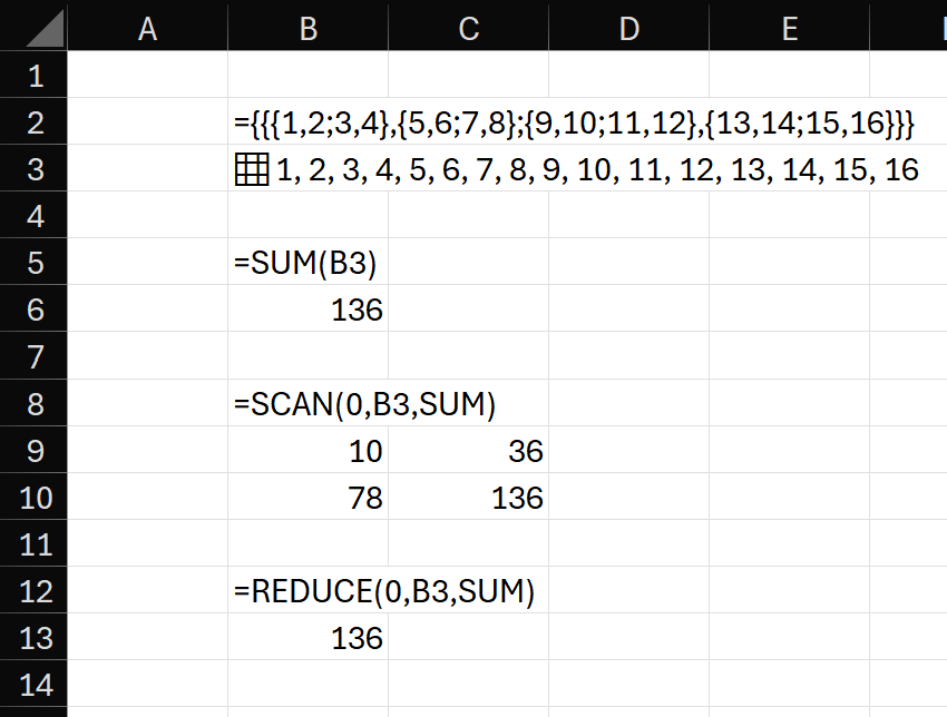Indexing and addition on nested arrays in Excel - flex your data